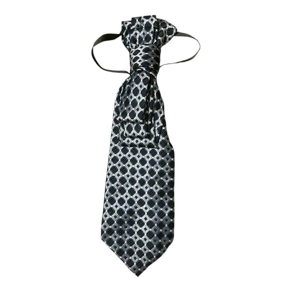 Elegant Black and Gray Patterned Tie